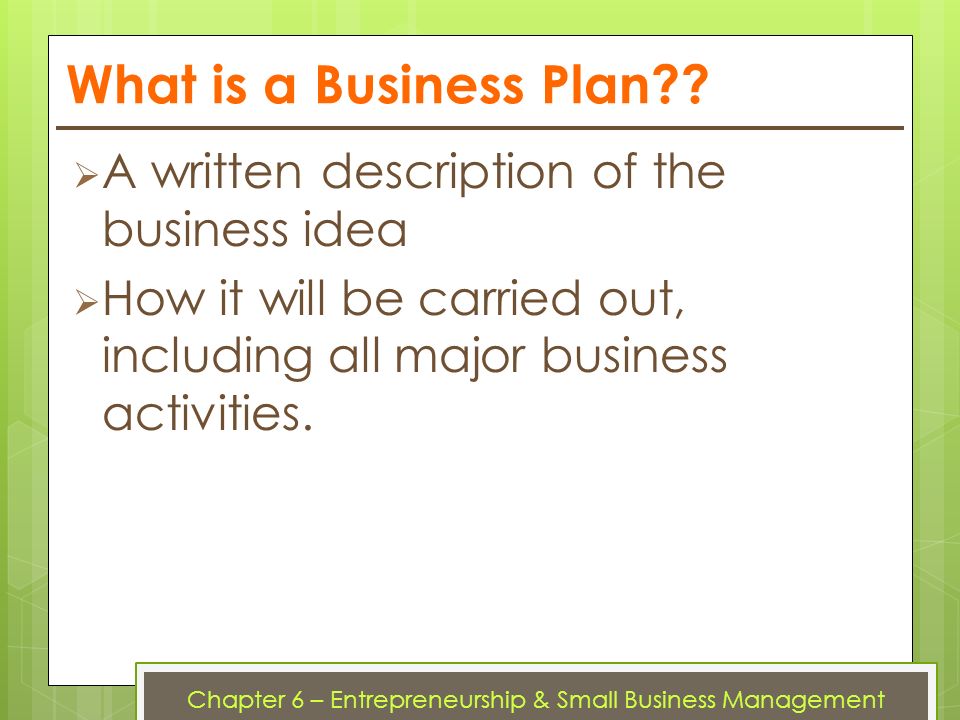 business plan definition of the business